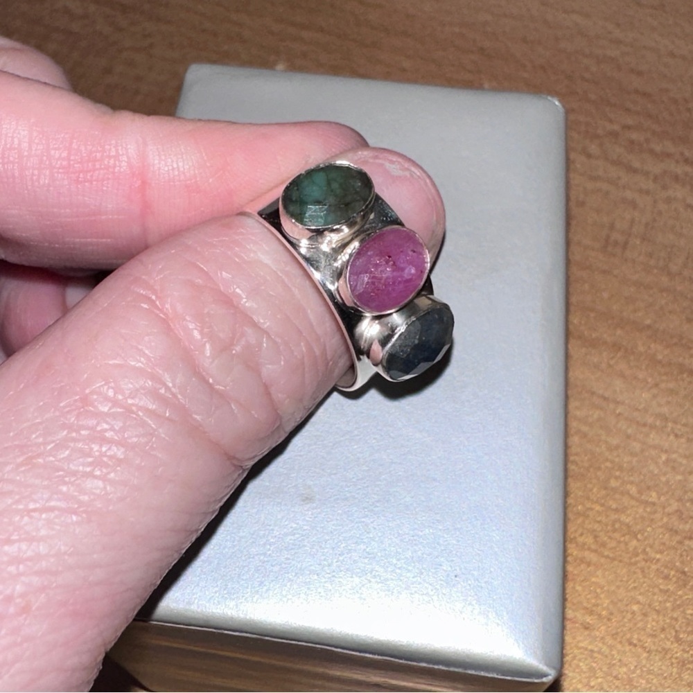 3 stone ring in Sterling silver by Jay King - Picture 7 of 11